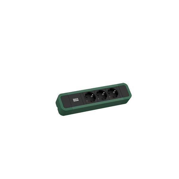 Bachmann Steckdosenleiste PRIMO 2 3xCEE7/3 2 0m CEE7/7 RAL6028