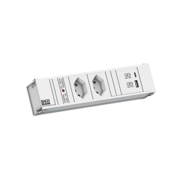 Bachmann Steckdosenleiste CONI 2xCH 0° 1xUSB A/C 22W 0 2m GST18