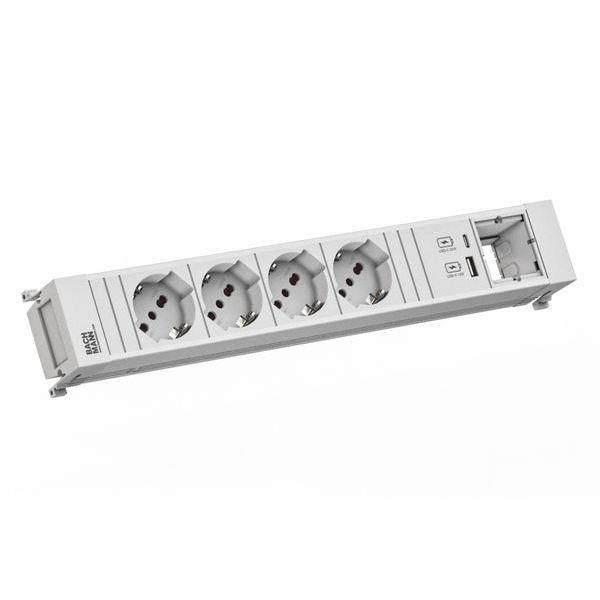 Bachmann Steckdosenleiste POWER FRAME 4xP40 1xCM 1xUSB A/C 22W