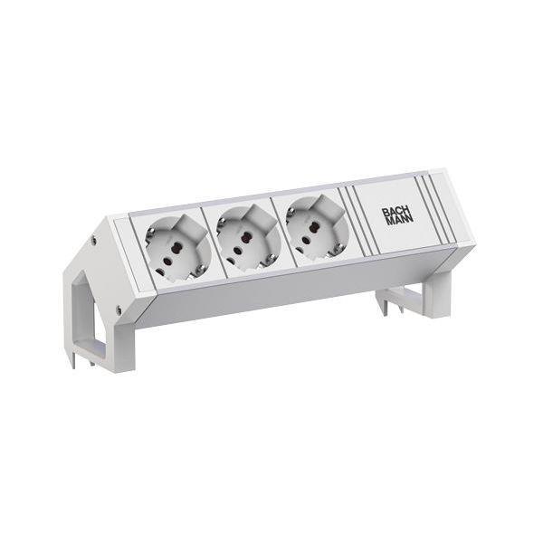 Bachmann Steckdosenleiste DESK2 ALU WHITE 3xP40 0 2m GST18 RAL9010