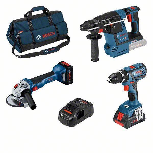 Bosch Akku Werkzeug Set Set18V:GSR+GWS+GBH+2xPC+GAL 1880 CV+B