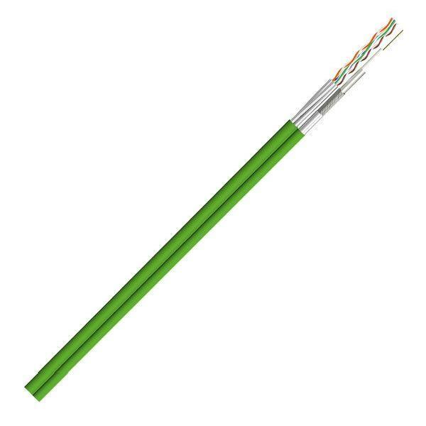 Homeway Hybridkabel GREENforMEDIA FRNC Kat7+ Koax Klasse A+ gelbgrün TR 350m