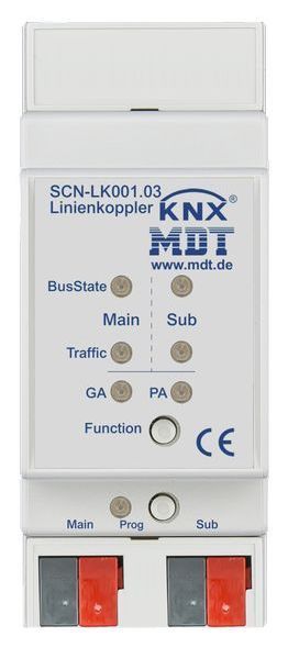 MDT KNX Bereichs-/ Linienkoppler mit Data Secure, 2TE REG