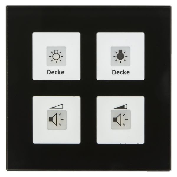 MDT KNX Glastaster Plus 4-fach, Schwarz