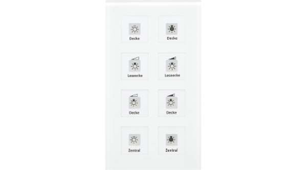 MDT KNX Glastaster Plus 8-fach, Weiß