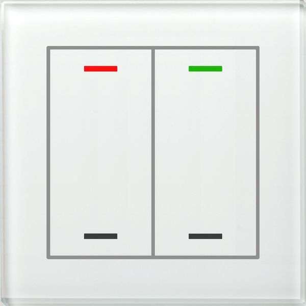 MDT KNX Glastaster II Light 2-fach, RGBW, Weiß, Neutral