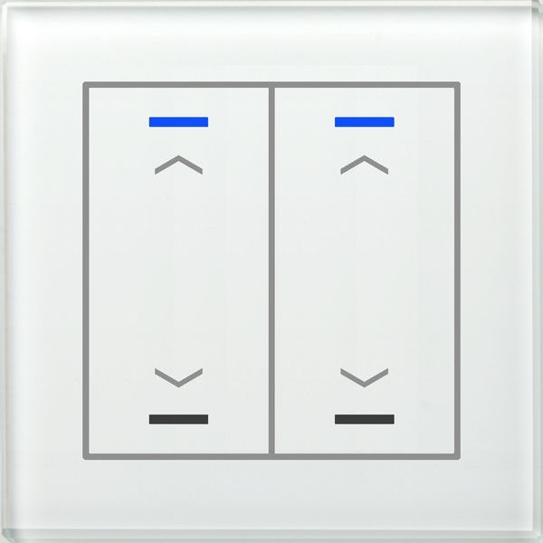 MDT KNX Glastaster II Light 2-fach, RGBW, Weiß, Jalousie