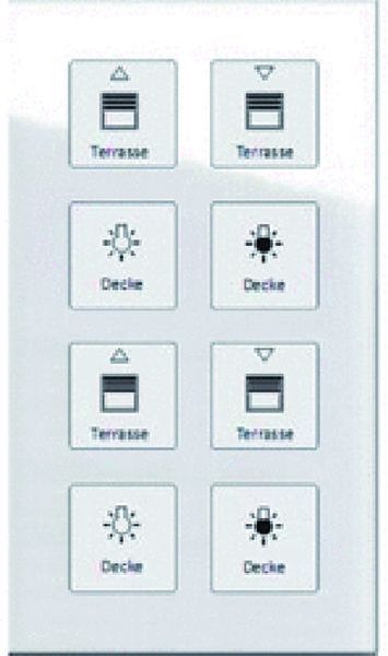 MDT KNX Glastaster Plus 8-fach, Weiß, mit Temperatursensor