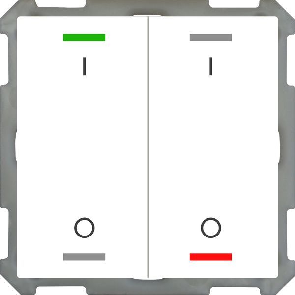 MDT KNX Taster Light 63 2-fach, RGBW, Temperatursensor, Studioweiß glänzend, Sch