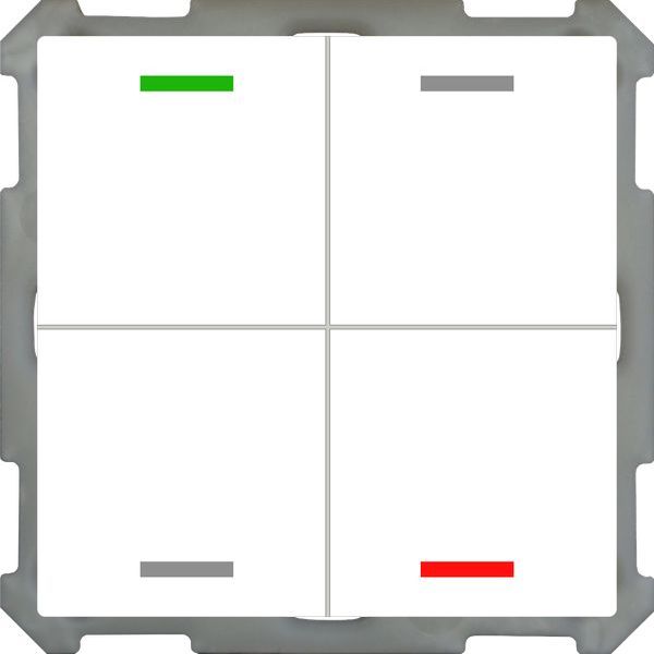 MDT KNX Taster Light 63 4-fach, RGBW, Temperatursensor, Studioweiß glänzend, Neu