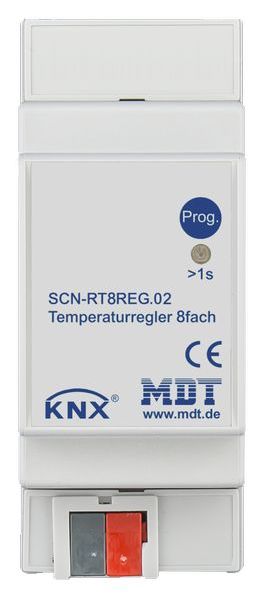 MDT KNX Raumtemperaturregler 8-fach, 2TE REG