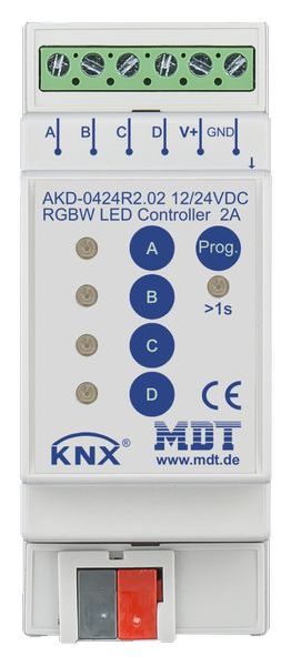 MDT KNX LED Controller 4-Kanal 2/4 A, RGBW, 2TE REG