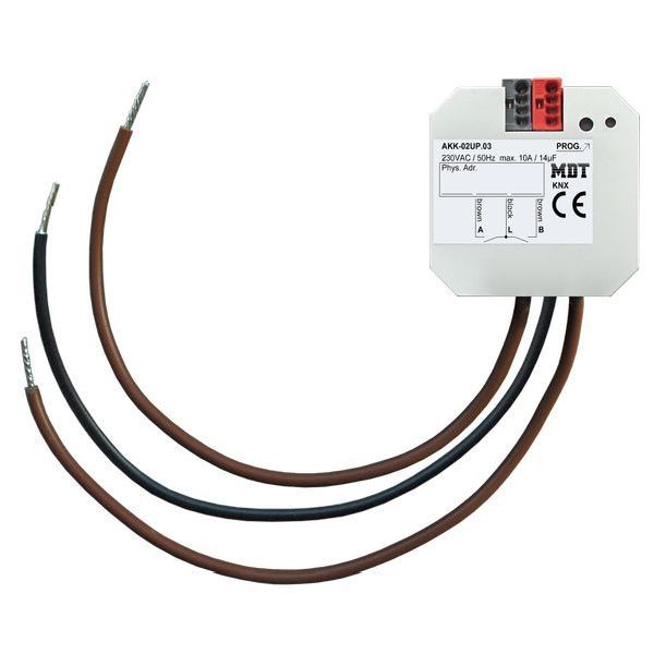 MDT KNX Schaltaktor 2-fach, UP, 10 A, 230 V AC, Kompakt, 14 µF, 2 EVG