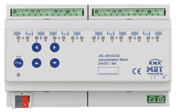 MDT KNX Jalousieaktor 8-fach, 8TE REG, 8 A, 24 V DC