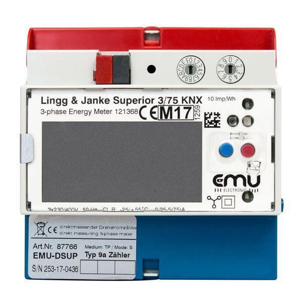 Lingg&Janke KNX Secure Elektrozähler EMU Superior, 3-Phasen, 75A, direktmessend,
