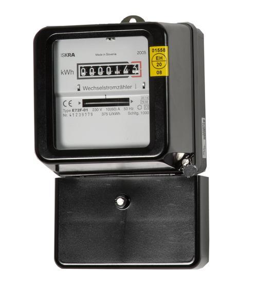 Mechanischer Wechselstromzähler 10/40A, Doppelzarif, geeicht