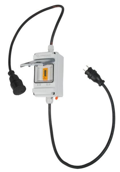 KDK-mobiler Stromzähler WS - LC-Displayanzeige - 16A - Schuko-Stecker - IP44