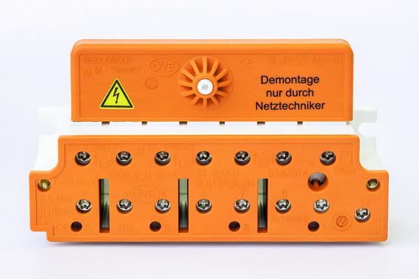 Zähler-Installationsklemme, ROLLOUTVERSION,  100A, 3Phasig, 1N ohne TRE inkl. dr