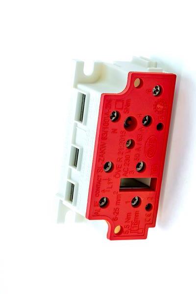 Zähler-Installationsklemme, 63A, 1Phasig, 2N mit TRE