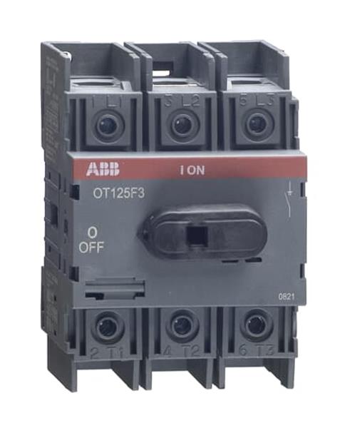 ABB OT125F3 Lasttrennschalter 3-polig 125A m. schwarzem Knebelgriff