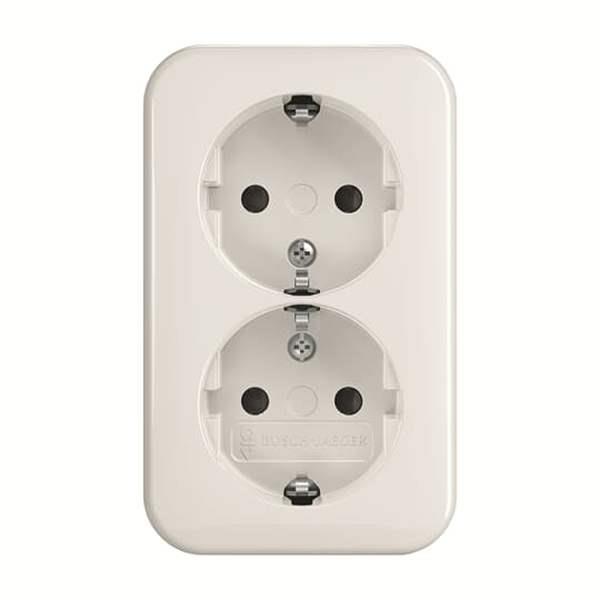 Busch-Jäger 202 EAPB/11W SCHUKO Doppelsteckdose, EBS