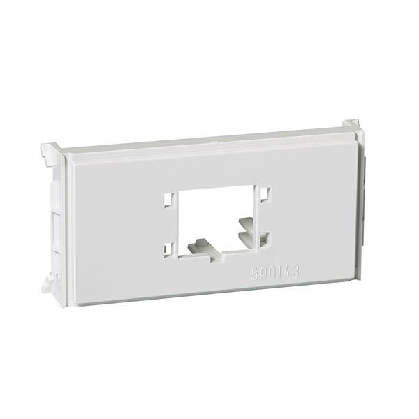 Schneider Montageplatte 1XREICHLE + De-Massari ohne Beschriftungsträger RJ45 R90