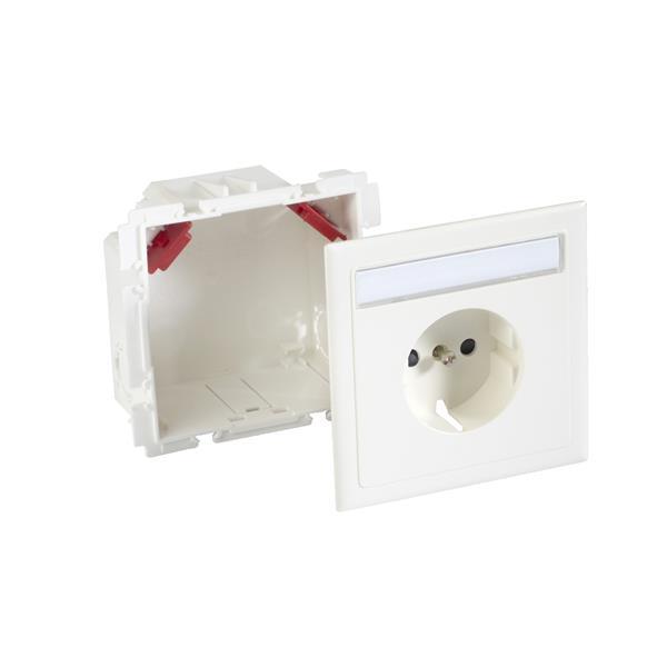 Schneider Schutzkontaktsteckdose 1F 16A/250V weiß RAL9010 Typ: CYB-PS-SK1-Ef-901