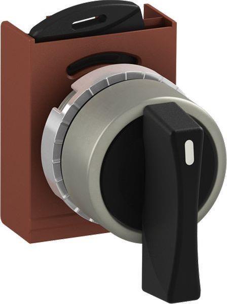 ABB P9MSVZ3N Wahlschalter 3-Pos. schwarz langer Griff, 3 Pos.: -45° / 0° / 45°