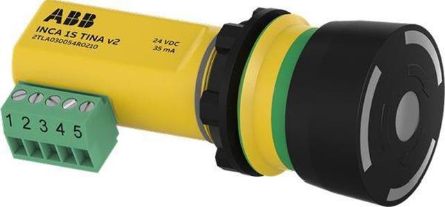 ABB INCA 1S TINA v2 Maschinen-Stopp-Taster Funktion, für Einbau in Bedienfeld