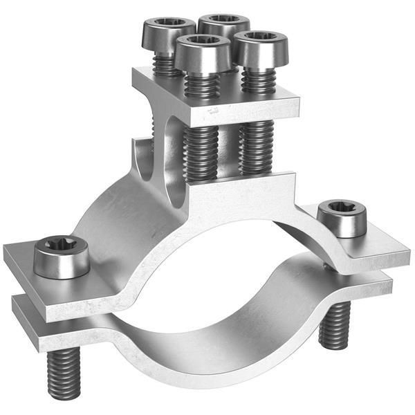 Kaiser Erdleitungsbride 1' - 1¼' (33.5-41.9mm, 2 x 4 - 50 mm² Seil - Draht ø 8
