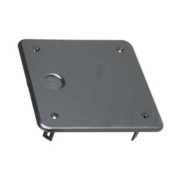 Kaiser Schraubdeckel mit Metallschrauben, 130x130 mm - schwarz