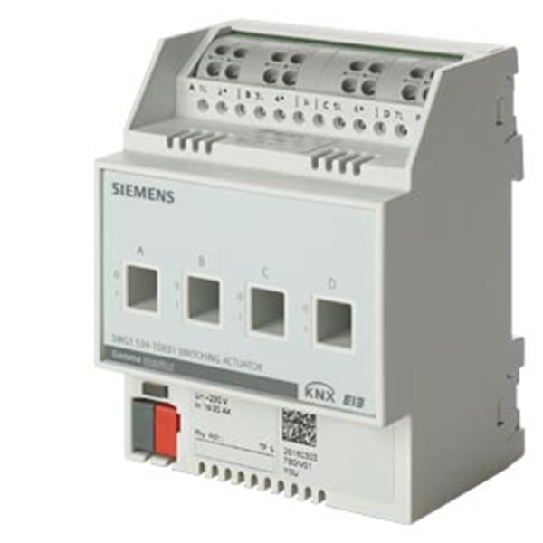 Schaltaktor 4 x AC 230 V, 16 / 20 AX, C-Last