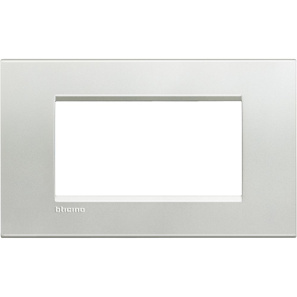 Legrand Abdeckrahmen LIVINGLIGHT für Kompaktinstallation, 4-modulig, Farbe: Silv