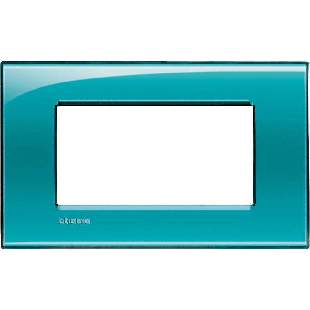 Legrand Abdeckrahmen LIVINGLIGHT für Kompaktinstallation, 4-modulig, Farbe: Grün