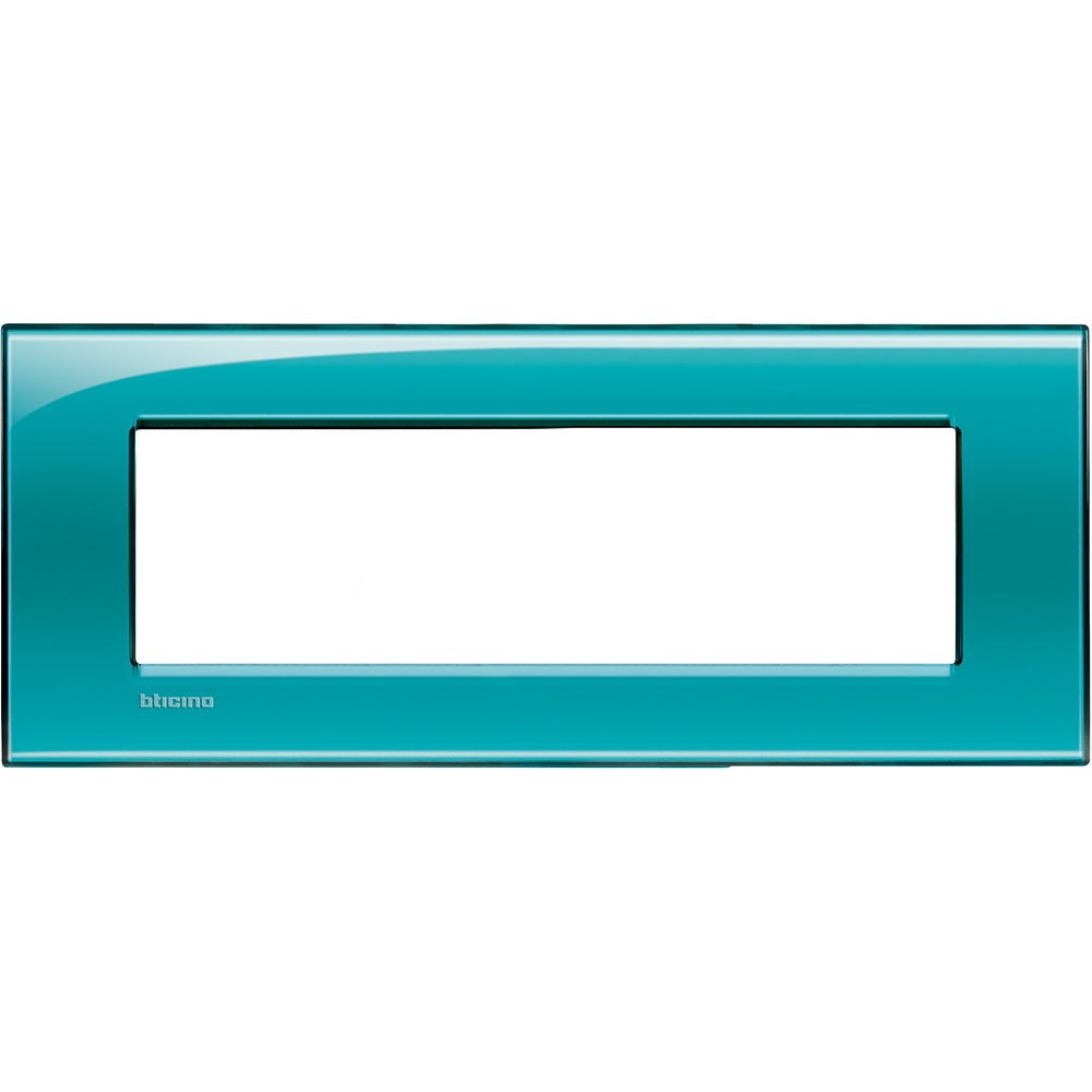 Legrand Abdeckrahmen LIVINGLIGHT für Kompaktinstallation, 7-modulig, Farbe: Grün