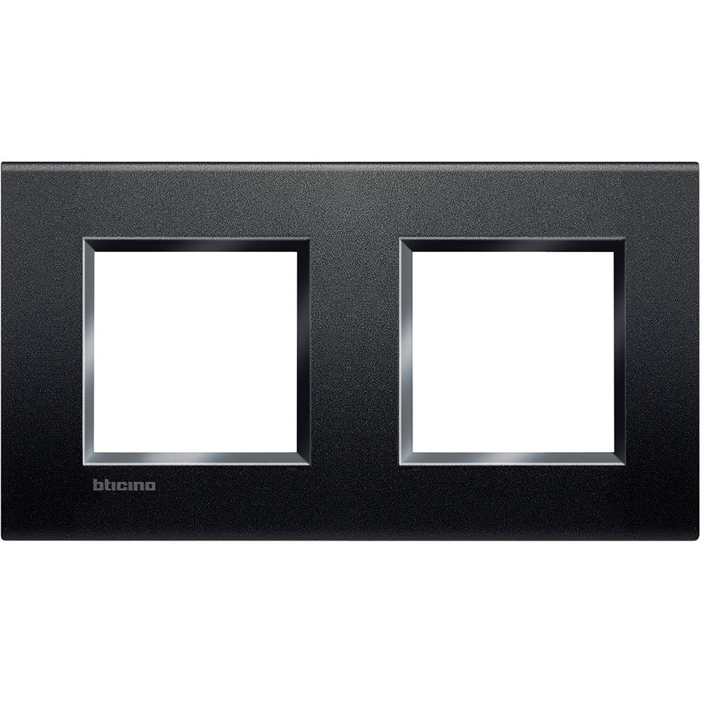 Legrand Abdeckrahmen LIVINGLIGHT: 2-fach, 2 + 2 Module, Farbe: Anthrazit