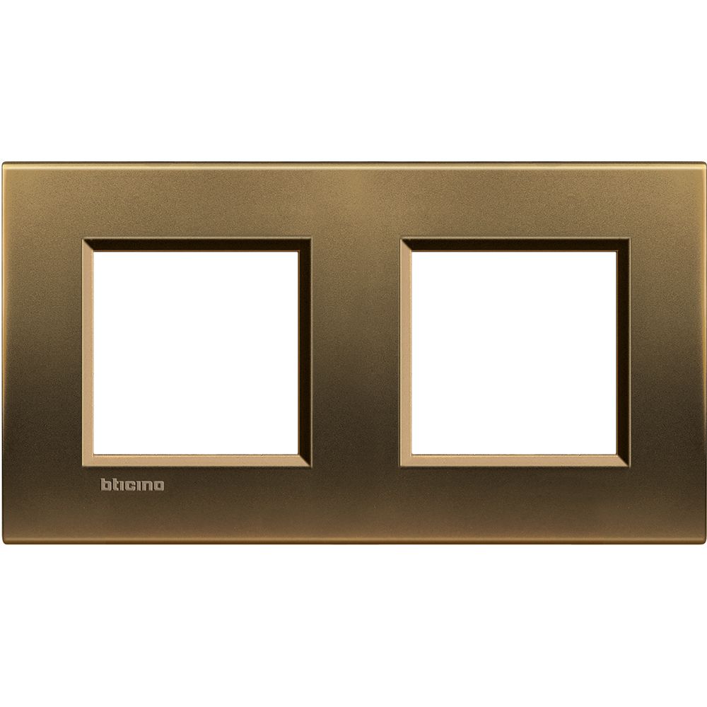 Legrand Abdeckrahmen LIVINGLIGHT: 2-fach, 2 + 2 Module, Farbe: Bronze