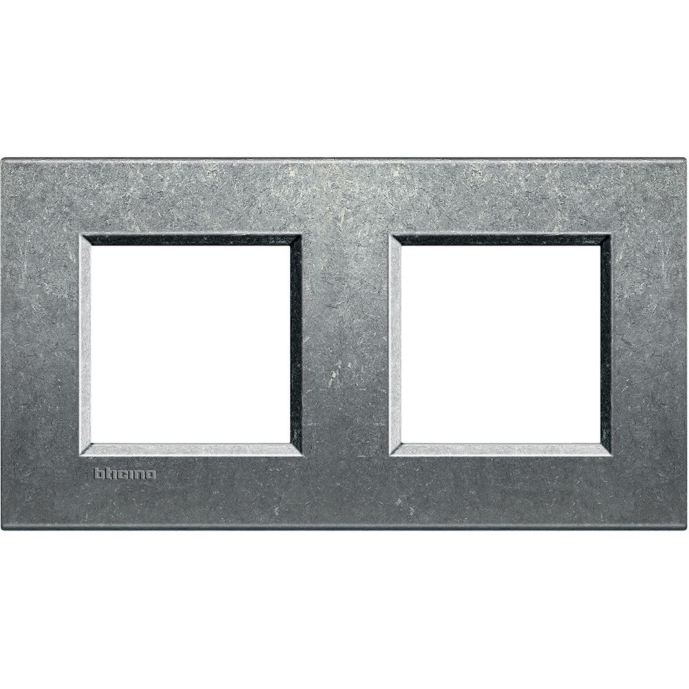 Legrand Abdeckrahmen LIVINGLIGHT: 2-fach, 2 + 2 Module, Farbe: Alu Natur