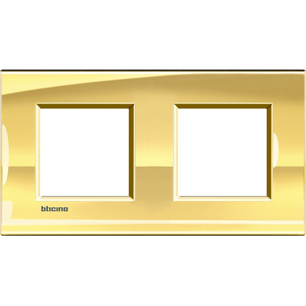 Legrand Abdeckrahmen LIVINGLIGHT: 2-fach, 2 + 2 Module, Farbe: Eisgold