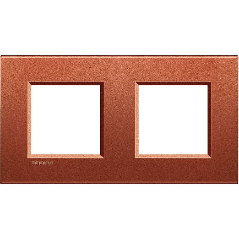 Legrand Abdeckrahmen LIVINGLIGHT: 2-fach, 2 + 2 Module, Farbe: Brick