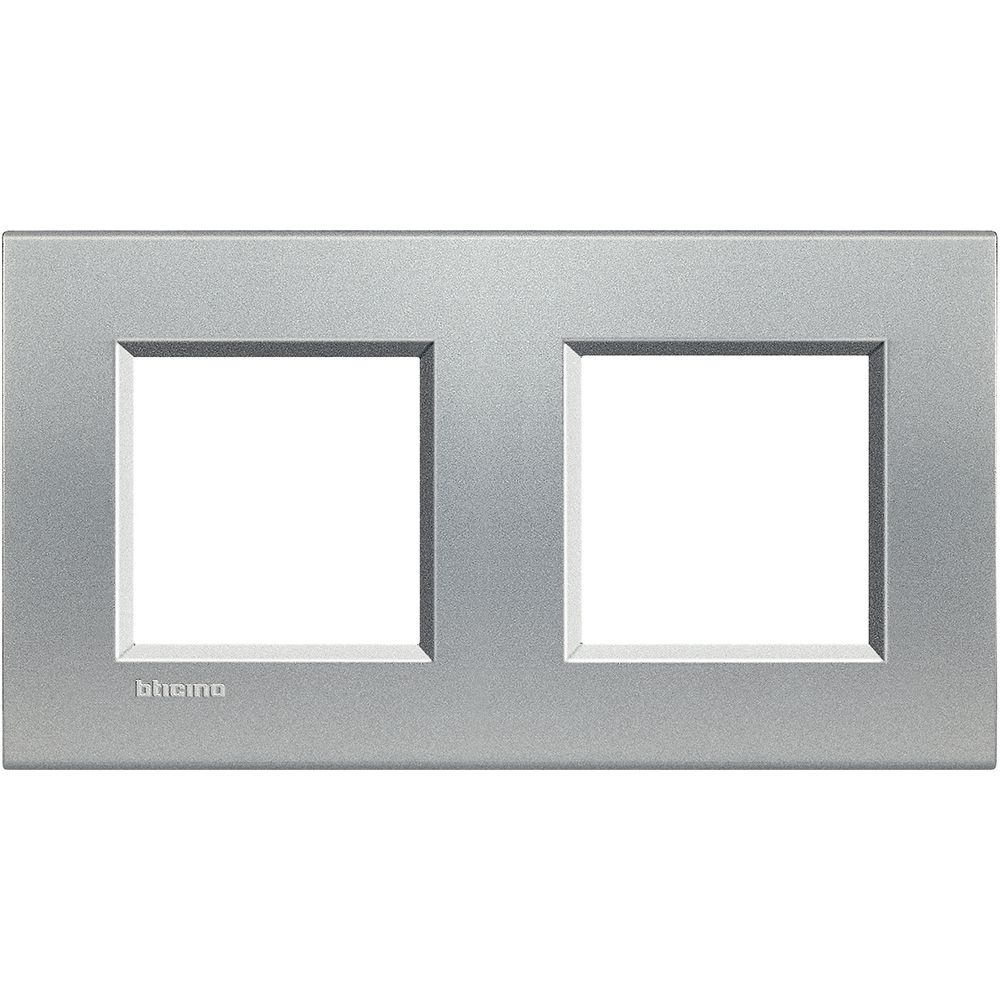 Legrand Abdeckrahmen LIVINGLIGHT: 2-fach, 2 + 2 Module, Farbe: Tech