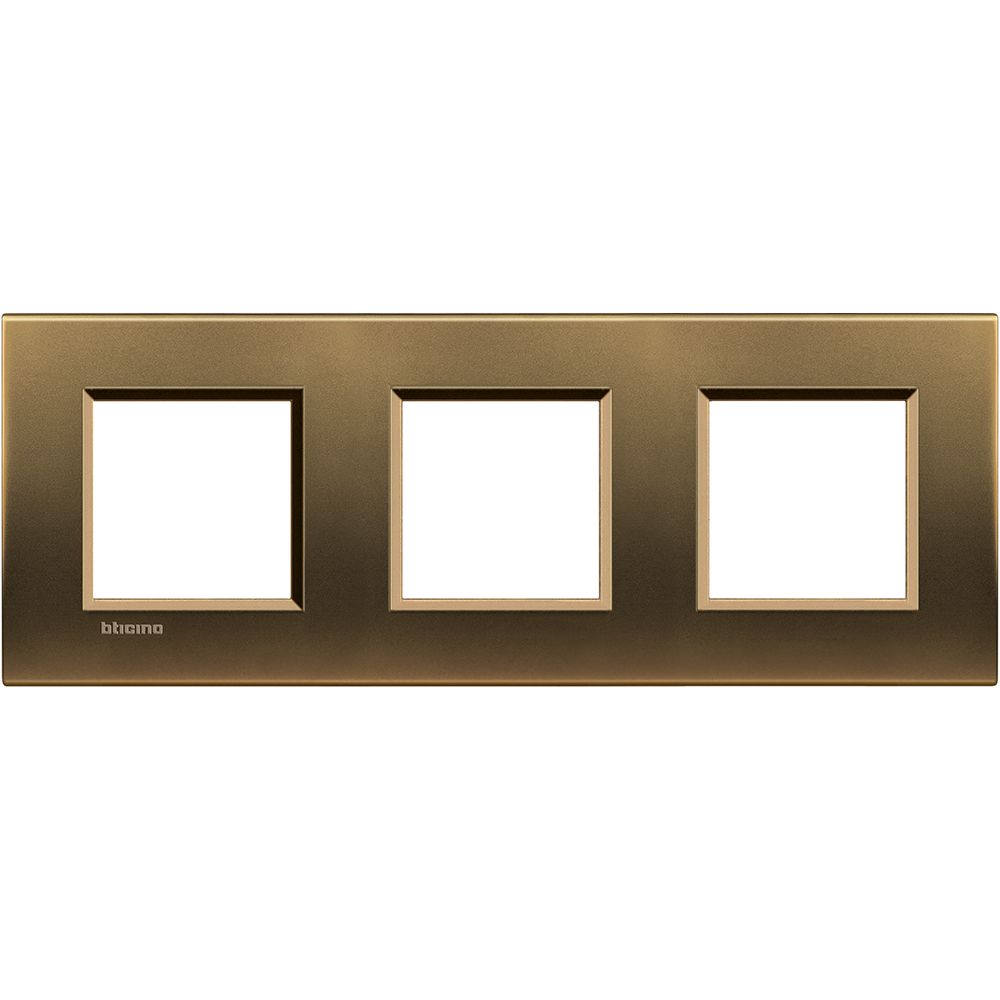 Legrand Abdeckrahmen LIVINGLIGHT: 3-fach, 2 + 2 + 2 Module, Farbe: Bronze