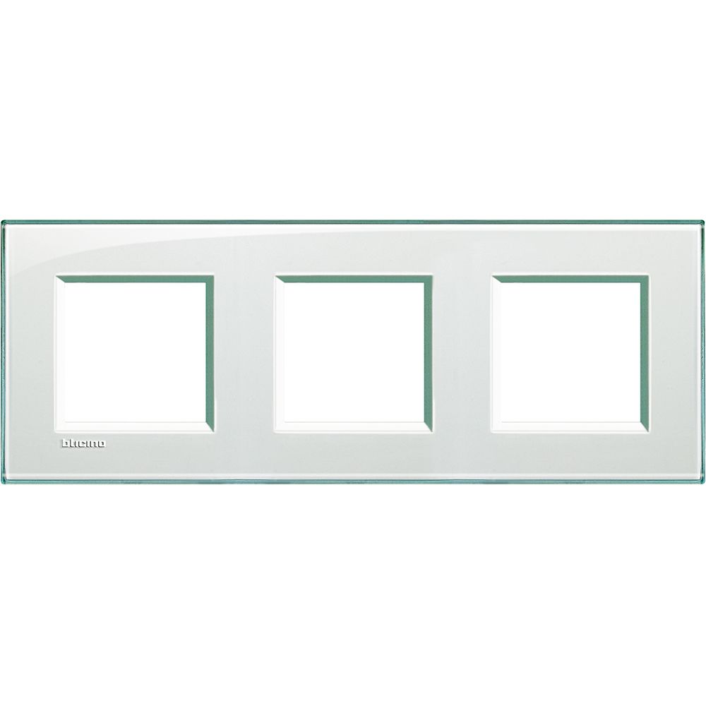 Legrand Abdeckrahmen LIVINGLIGHT: 3-fach, 2 + 2 + 2 Module, Farbe: Aquamarin