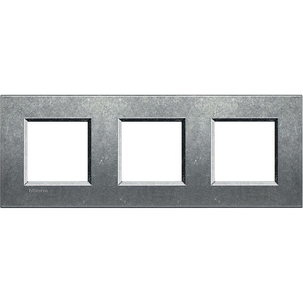 Legrand Abdeckrahmen LIVINGLIGHT: 3-fach, 2 + 2 + 2 Module, Farbe: Alu Natur