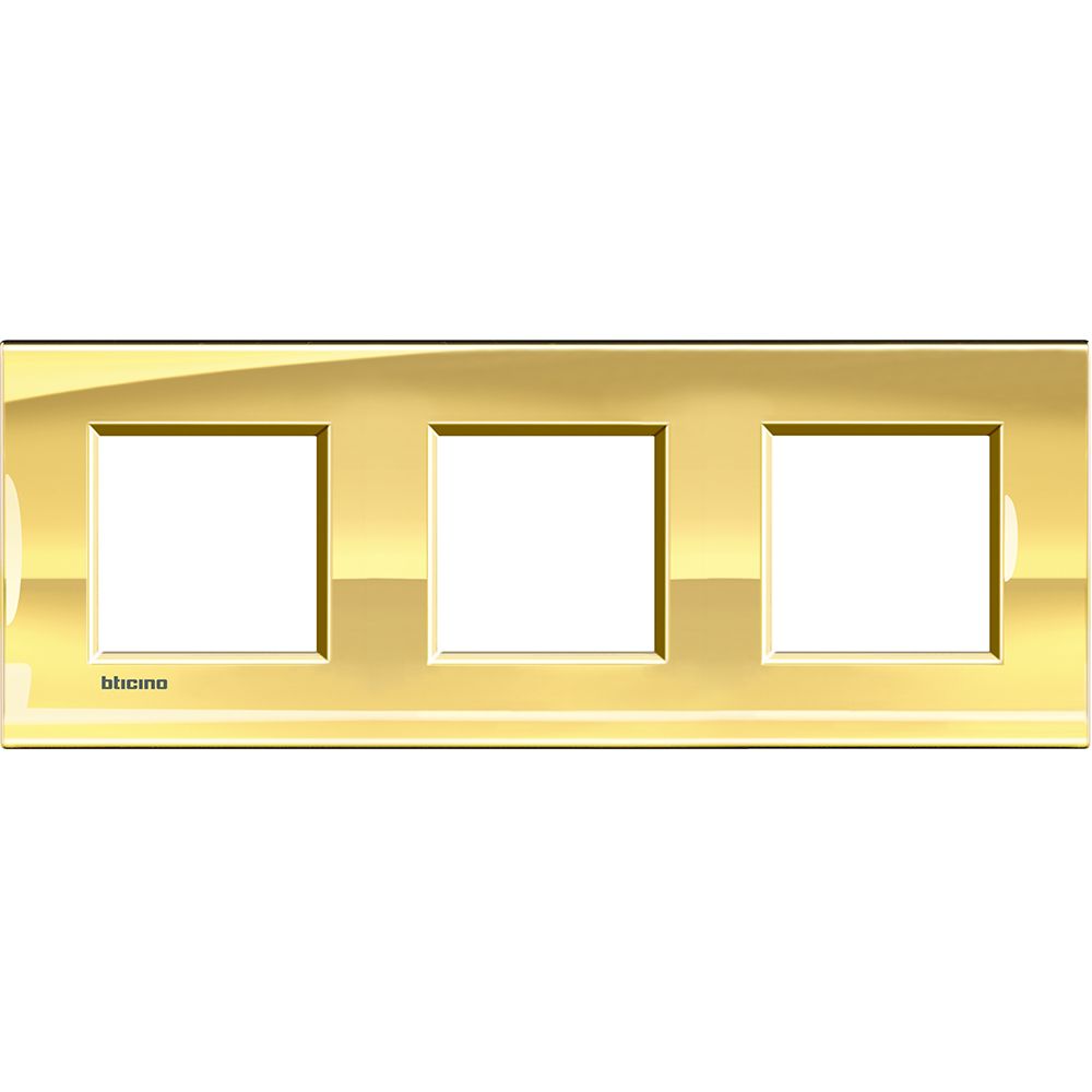 Legrand Abdeckrahmen LIVINGLIGHT: 3-fach, 2 + 2 + 2 Module, Farbe: Eisgold