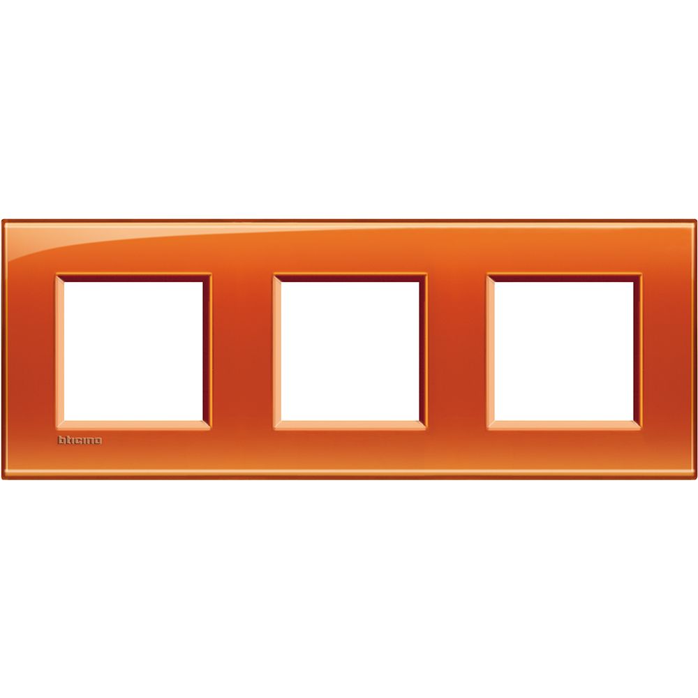 Legrand Abdeckrahmen LIVINGLIGHT: 3-fach, 2 + 2 + 2 Module, Farbe: Orange