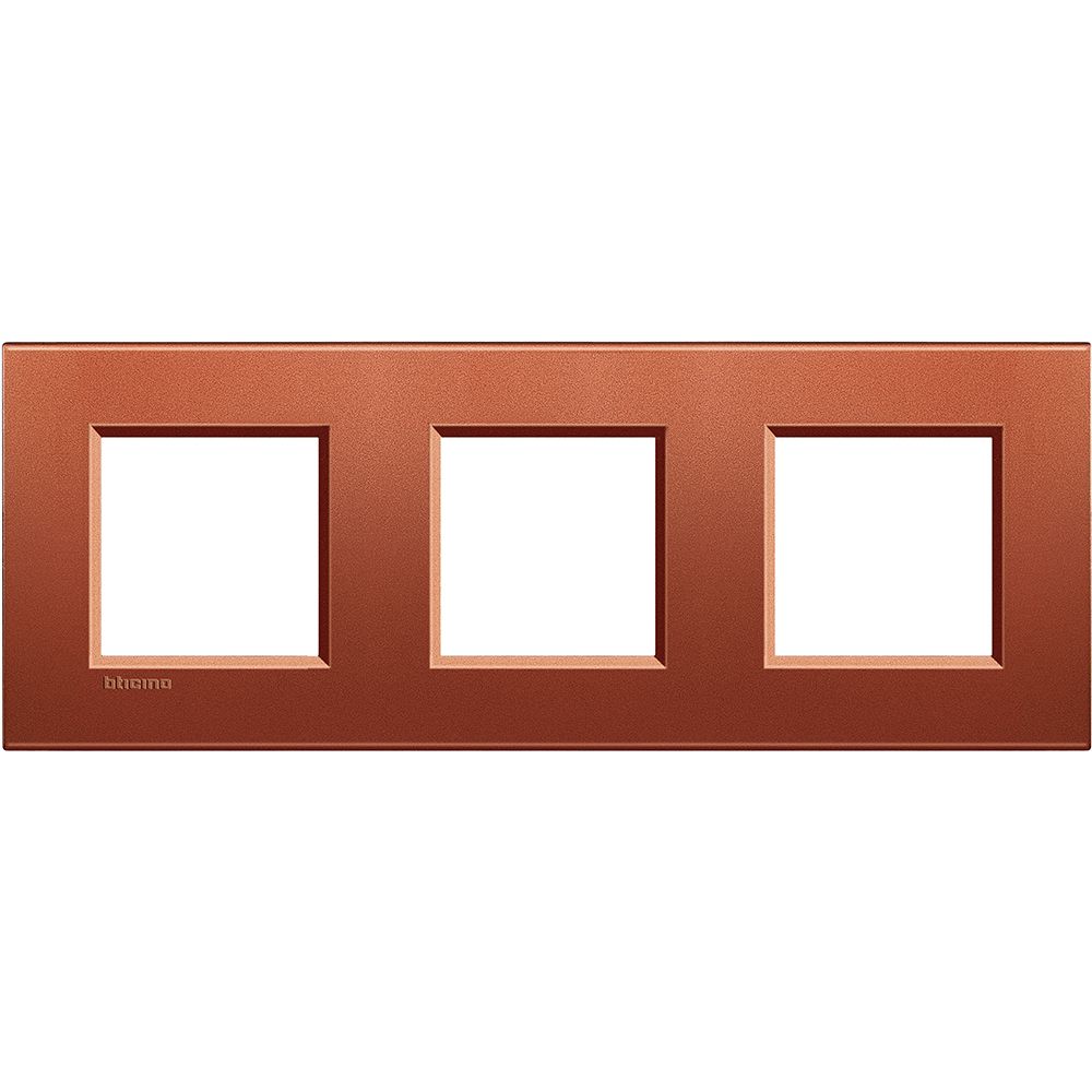 Legrand Abdeckrahmen LIVINGLIGHT: 3-fach, 2 + 2 + 2 Module, Farbe: Brick