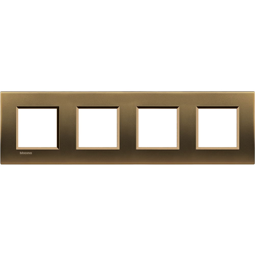 Legrand Abdeckrahmen LIVINGLIGHT: 4-fach, 2 + 2 + 2 + 2 Module, Farbe: Bronze