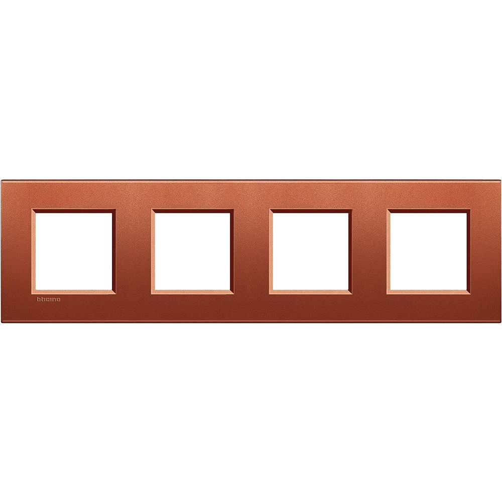 Legrand Abdeckrahmen LIVINGLIGHT: 4-fach, 2 + 2 + 2 + 2 Module, Farbe: Brick