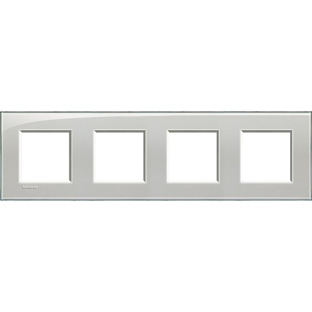 Legrand Abdeckrahmen LIVINGLIGHT: 4-fach, 2 + 2 + 2 + 2 Module, Farbe: Eisgrau